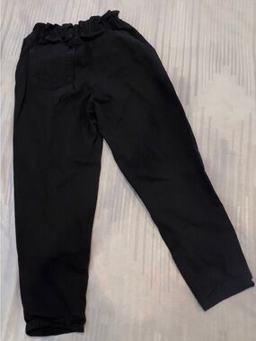 Women's Black Flare-Wide Leg Jeans with Elastic Waist